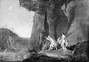 Diana og hendes nymfer by Dirck van der Lisse