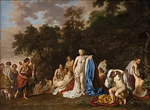 Diana og hendes nymfer by Jacob van Loo