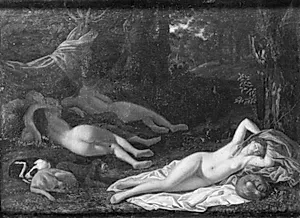 Diana og nymfer by Eglon van der Neer