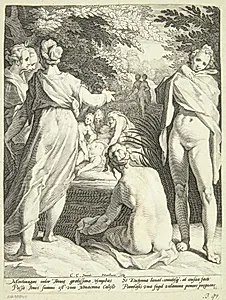 Diana opdager Callistos graviditet by Jacob Matham