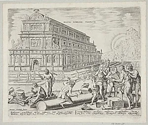 Dianatemplet i Efesos by Philips Galle