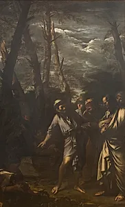 Diogenes, der bortkaster sin skål by Salvator Rosa