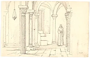 Domkirkens krypt, Otranto by Martinus Rørbye