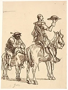 Don Quixote betragter sin hjelm by Wilhelm Marstrand