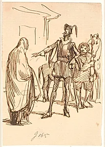 Don Quixote og Dona Roderiguez by Wilhelm Marstrand