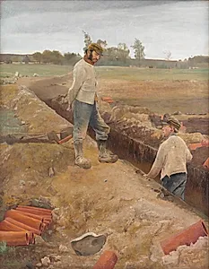 Drænrørsgravere by L.A. Ring