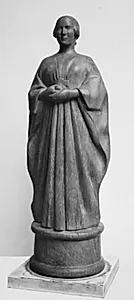 Draperet kvinde, stående. Lone Rathsack, f. Andersen by Svend Rathsack