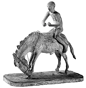 Dreng på et æsel by Theodor Philipsen
