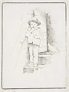 Drengen på trappen by Carl Bloch