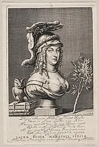 Dronning Kristina af Sverige (Pingere Suecorum Numen ...) by Jeremias Falck