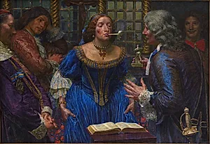 Dronning Kristina i Palazzo Corsini by Kristian Zahrtmann