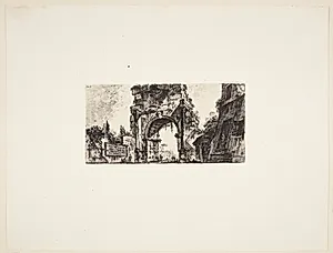Drusus' triumfbue ved Porta San Sebastiano i Rom by Giovanni Battista Piranesi