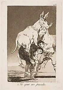 Du som ikke kan, skal bære mig på din ryg by Francisco de Goya