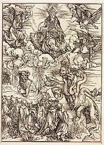 Dyret med to horn som et lam by Albrecht Dürer