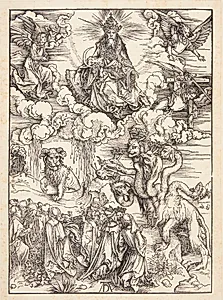 Dyret med to horn som et lam by Albrecht Dürer