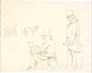 Eckersberg og Marstrand på studieudflugt by Christen Købke