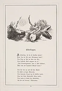 Edderkoppen. Illustration til H.V. Kaalund, "Fabler for Børn" by H.P. Hansen