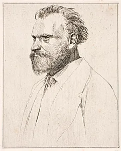 Edouard Manet, buste, 3/4 mod venstre by Edgar Degas