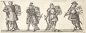 Edvard IV, Edvard V, Richard II og Henrik VII by Hendrick Goltzius