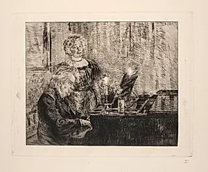 Edvard og Nina Grieg ved klaveret