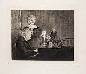 Edvard og Nina Grieg ved klaveret