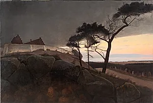 Efter solnedgang. "Nu skrider Dagen under, og Natten vælder ud"