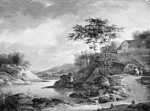 Efterårslandskab fra Rhinegnene by Jens Juel
