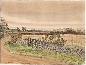 Efterårslandskab by Fritz Syberg