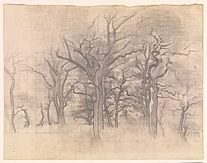 Egetræer by Vilhelm Hammershøi