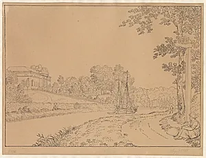 Ejderkanalen ved slottet Knoop by C.W. Eckersberg