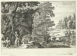 Elias i vildnisset by Herman van Swanevelt