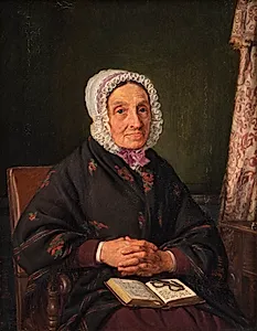 Ellen Roed, f. Jensen, kunstnerens moder by Jørgen Roed