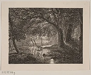 En å løbende gennem en skov by H.P. Hansen