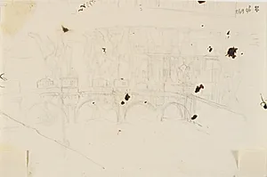 En af broerne over Seinen by C.A. Lorentzen