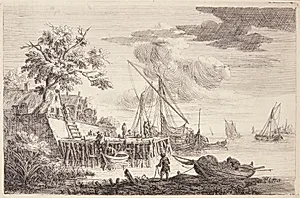 En anløbssted by Pieter Bout