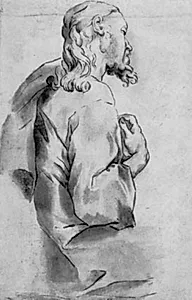 En apostel fra Federico Barocci: Den sidste nadver, Katedralen i Urbino by Ubekendt