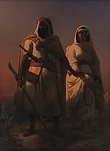 En arabisk familie i ørkenen