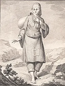 En arabisk kvinde henter vand by J.F. Clemens