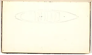 En båd set fra oven by P.C. Skovgaard