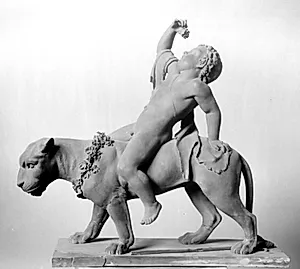 En bakkant ridende på en panter by Andreas Kolberg
