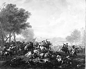 En bataille by Jan van Huchtenburg