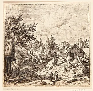 En bjerglandsby by Allaert van Everdingen