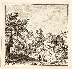 En bjerglandsby by Allaert van Everdingen