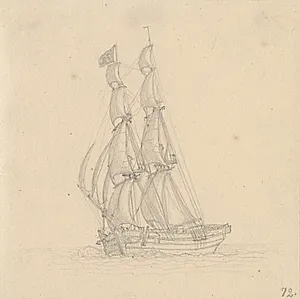 En brig by C.W. Eckersberg