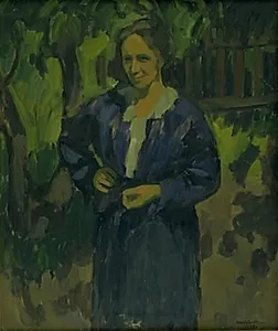 En dame i en have. Anna Thorup by Ernst Zeuthen
