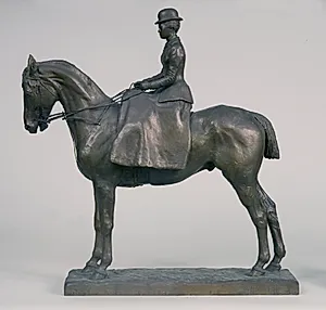 En dame på sin yndlingshest. Frederikke Lørup, f. Helms by Anne Marie Carl Nielsen
