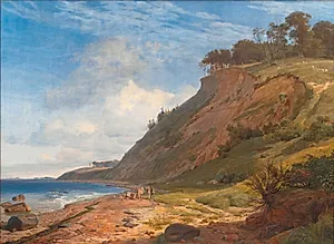 En dansk kyst. Motiv fra Kitnæs ved Roskilde Fjord by Johan Thomas Lundbye