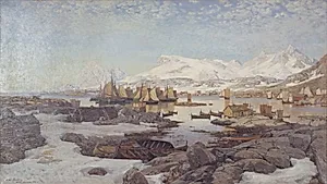 En forårsdag i Lofoten by Otto Sinding