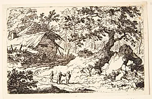 En forfalden hytte by Allaert van Everdingen