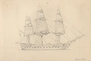 En Fregat. by C.W. Eckersberg